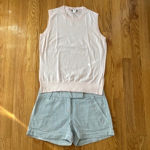 J Crew Bundle- City Fit Shorts / NWOT Top